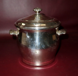 Vintage 8" WM Rogers & Son Paul Revere Glass Lined Silverplate Lidded Ice Bucket