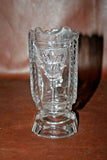 RARE Antique Ornate Early 20th Century Large Etched Glass Cream & Lidded Sugar