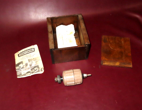 Vintage Craftsman Reversible Screwdriver & Speed Reducer Drill Bit in Wooden Box