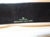 Black 7.5" Babcock Genuine Leather Velvet Lined Flip Lid Jewelry Box - No Key
