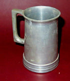 Vintage 4.5" Tall Swatow Nkheung Half Pint Glass Bottom Chinese Pewter Mug Stein