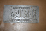 Collectible 1980s Minnesota Apportioned License Plate w/ 1989 Tabs