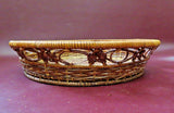 Vintage Style 12" Diameter Round Woven Reed Table Pie Basket