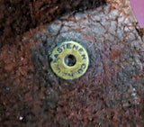 Vintage Fastener Co "Spring Hooks" 5-Hook Key Holder in 3x2" Tooled Leather Case