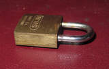 Vintage Small 1.75" ABUS Lock Co Brass Padlock No. 65/25 & Key - Made in Germany