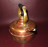 Antique Simplex 7.5" English Solid Copper Lidded Whistling Tea Kettle Pot 423201