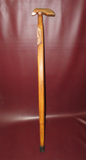 Vintage 37" Hand Carved Indian Face Arts & Crafts Style Wood Walking Stick Cane