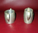 Vintage Pewter Cream & Sugar Set - LH Vaughn - Taunton, MASS