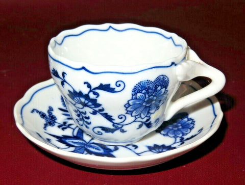 Vintage Blue Danube Fine Japanese Porcelain Small Demitasse Cup & Saucer #99183