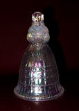 Vintage Imperial White Carnival Glass Suzanne Southern Belle Bride Wedding Bell