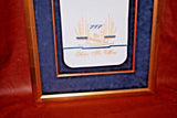 Commemorative 1998 China Air Show 20x23" Wood Velvet Framed Boeing 717 Head Rest