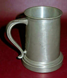 Vintage 5" Tall One Pint Glass Bottom Pewter Tankard Stein - Engraved "Dad"