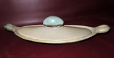 Vintage 23" Long Heavy Pottery Fish Cooker Poacher Platter w/ Handles & Lid