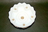 Vintage Fenton Milk Glass Hobnail 6-Hole Pattern 6.5" Centerpiece Candle Holder