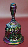 Vintage Fenton Amethyst Daisy Button Carnival Art Glass Bell - As-Is No Clapper