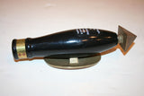 Vintage Pyramid DPA Black Oval Shield Wood Beer Pull Tap Handle w/ Brass Pyramid