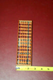 Reproduction Asian Style 8" Long Small Wood & Metal Abacus Calculator