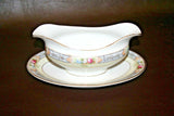 Antique Fine Paul Muller Selb Bavarian China Gravy Boat w/ Attached Under Plate