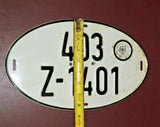 Vintage Collectible German Oval License Plate - Hauptzollamt Braunschweig-Mitte