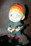 Large 14" One of a Kind Ceramic Ashtray Hunter Boy w/ Rifle - Hand Made c. 1971