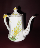 Vintage Royal Stafford "Broom" Fine English Bone China 8" Tall Tea Pot - 787047