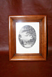 Framed W. Wellsford Engraving Print - "The Stepping Stones" St. Georges River ME