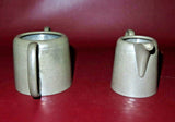 Vintage Hammered English Pewter Cream & Sugar Set - Craftsman Sheffield