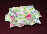 James Kent Hydrangea Chintz Type English Porcelain Ashtray Pin Dish - As-Is Chip