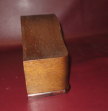 Vintage Goodwin Precision Art Deco Oak Wood Case Camel Back Mantel Clock - As-Is