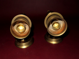 Vintage Pair European Style Solid Twist Brass Candlestick Holder Wall Sconces