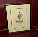 Antique Framed Carle Vernet Marchand de Barometretl Signed Etching Print w/ COA