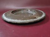 Antique Turkish Style 13.5" Round Hammered Copper Serving Platter - As-Is Damage