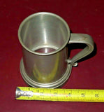 Vintage 5" Tall One Pint Glass Bottom Pewter Tankard Stein - Engraved "Dad"