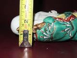 Vintage 6" Japanese Hand Painted Buddha Figure Khakkara Staff Scroll - Sm Repair