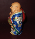 Vintage 6" Tall Japanese Hand Painted Porcelain Kutani Hotei Buddha Figure