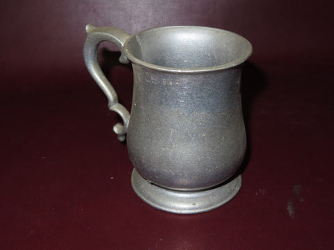 Vintage English 5" Tall Pewter Beer Stein w/ Handle