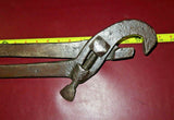 Antique 26" Long Unusual Large Cast Iron Adjustable Wrench Farm Tool