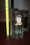 Collectible Vintage Style Elvis Presley Clear Glass 8.5" Tall 32-oz Beer Pitcher