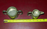 Vintage Hammered English Pewter Cream & Sugar Set - Craftsman Sheffield