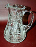 Vintage 9.5" Tall Fine "Crystal Clear" Hand Cut Crystal Pitcher - Made in Poland