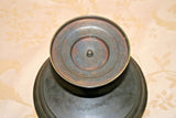 Antique Solid Bronze 8x6" Pedestal Compote Plate w/ Embossed Angel Center Image