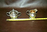 Vintage Hamilton Silverplate "Diamond Metal" Cream & Sugar Set - No. 214