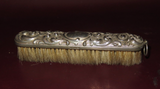 Antique 7.5" Long Ornate Silverplate Clothing Brush - Engraved May to Amos 1906