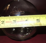 Collectible Large 5" Clear Glass Fishing Net Float - Stamped 20-2-5