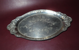 Vintage 3-pc Art Nouveau Japanese Silverplate Cream & Sugar Set on Tray