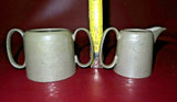 Vintage Hammered English Pewter Cream & Sugar Set - Craftsman Sheffield