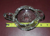 Antique Clear Star Decor 6" Cut Glass Small Glass Footed Sauce Pitcher Creamer