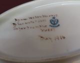 Antique RS Germany Fine Porcelain Oval Dish w/ Forget-me-Not Blue Floral Decor
