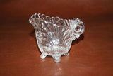 Classic Cambridge Footed Clear Glass Cream & Sugar Set - Caprice Style