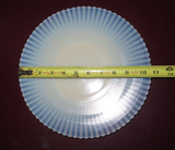 Vintage 30s Monax MacBeth-Evans White Vaseline Uranium Glass Petal-Ware Platter